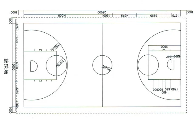 篮球场地标准尺寸高清图片大全-第3张图片-www.211178.com_果博福布斯